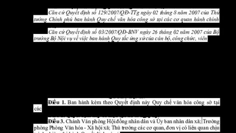 Quyết định ban hành Quy chế văn hóa công sở tại các cơ quan hành chính,  đơn vị sự nghiệp công lập xã Ia Pia