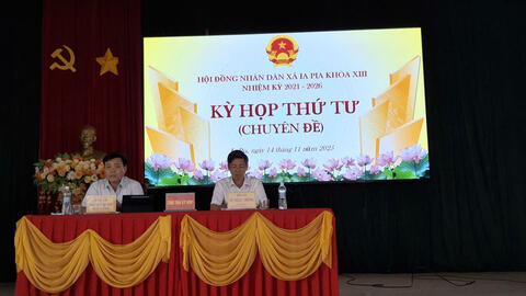 HĐND xã Ia Pia (khóa XIII) tổ chức Kỳ họp thứ tư (chuyên đề)